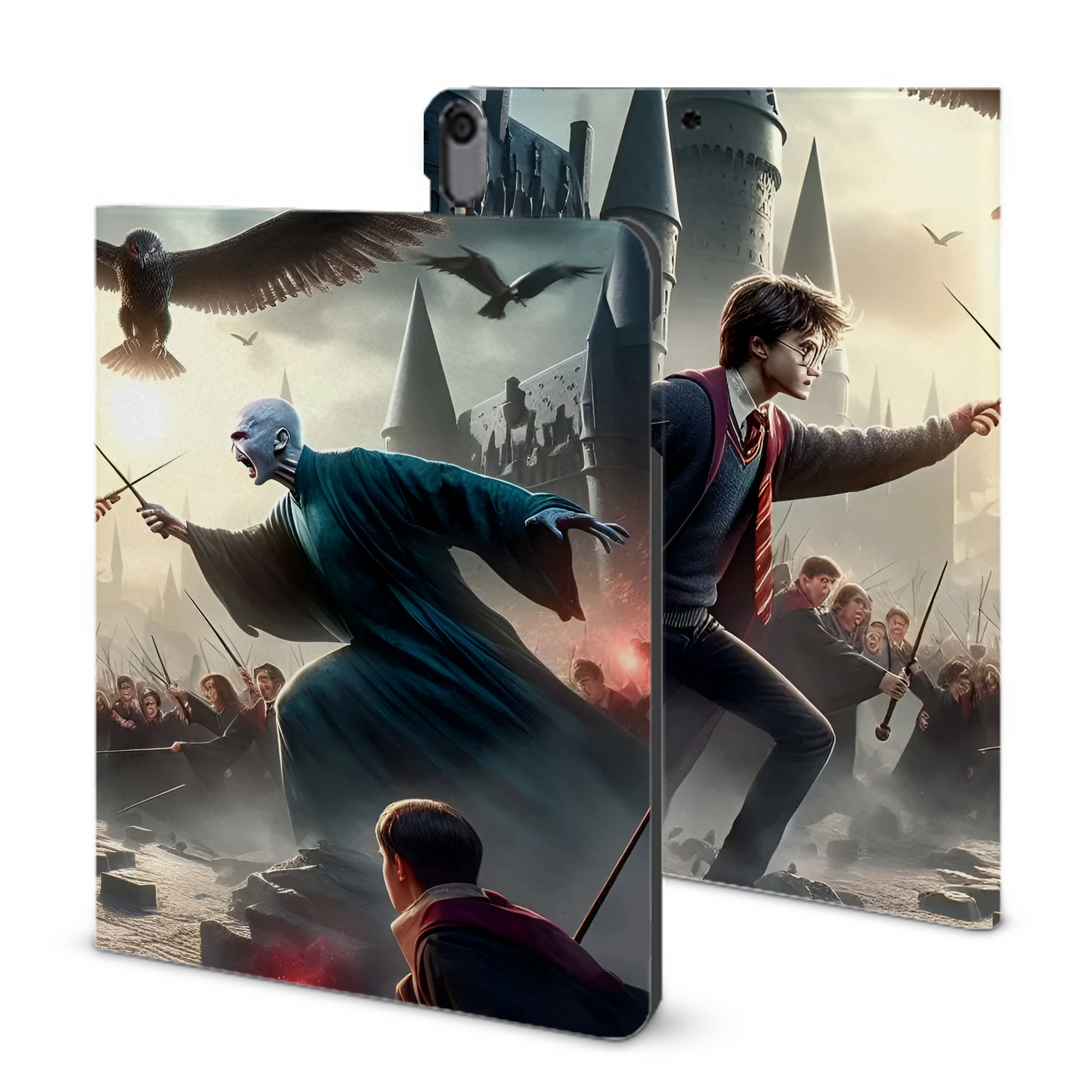 （画像用） Harry Potter ハリー・ポッターシリーズ IPad ケース ブック型 PUレザー TPU 耐衝撃 軽量 薄型 ペン収納なし 全面保護 IPad 各モデル対応
